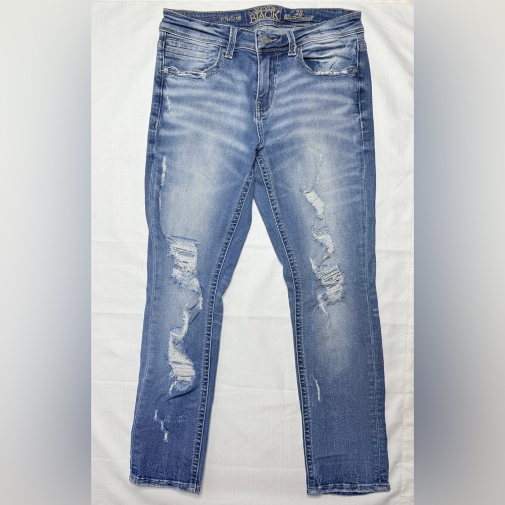 Buckle Black Women’s Fit No. 256 Slouchy Stretch Distressed Jeans 28